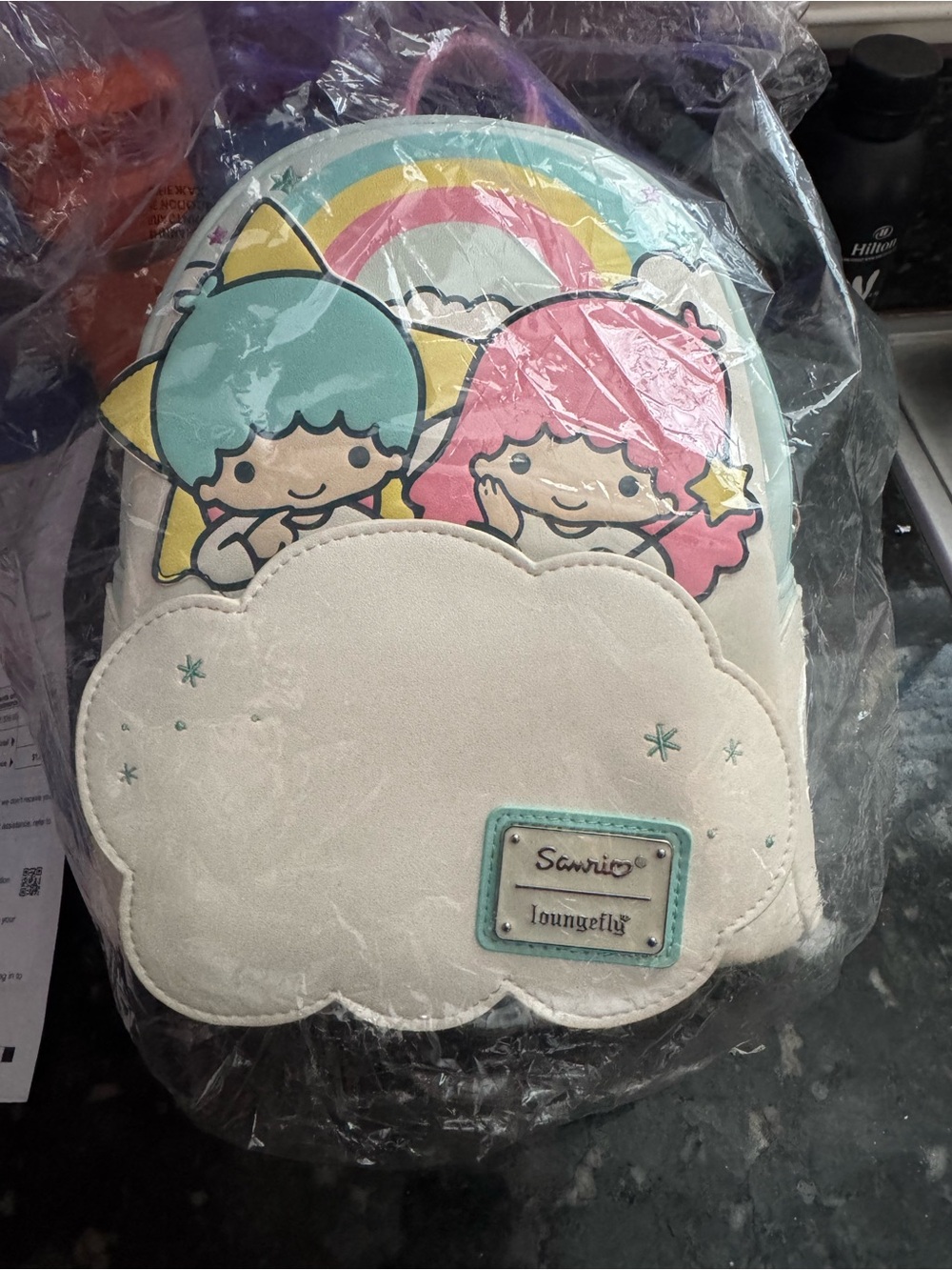 Sanrio Little Twin Stars Mini Backpack in Pastel Blue & Pink